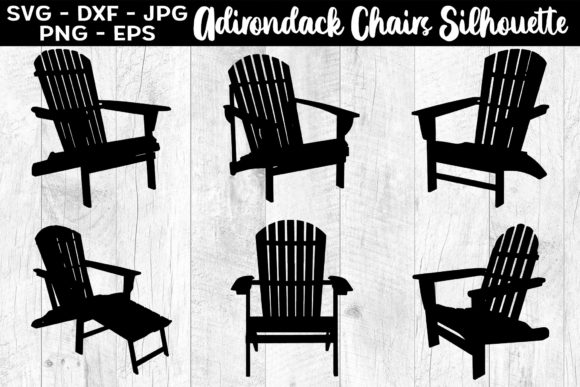 Adirondack Chairs Silhouettes SVG