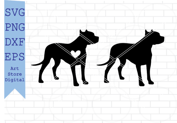 American Pitbull Svg, Pitbull Heart Svg