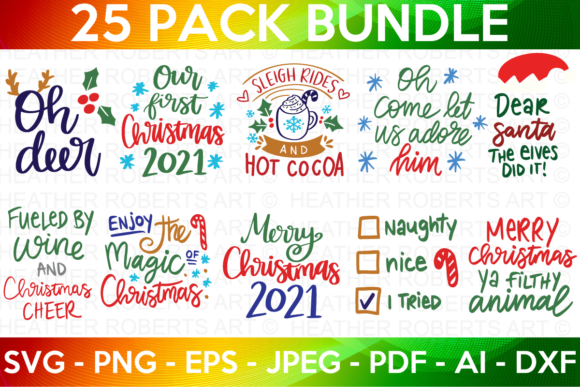 Christmas Colored SVG Bundle 1