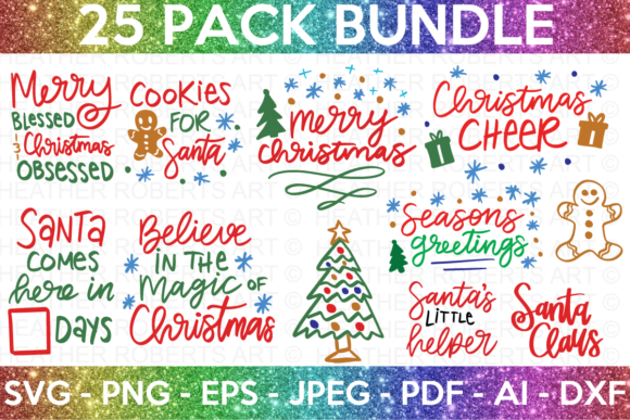 Christmas Colored SVG Bundle 2