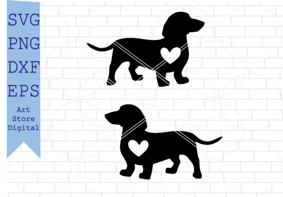 Dachshund Heart Svg, Dachshund Svg