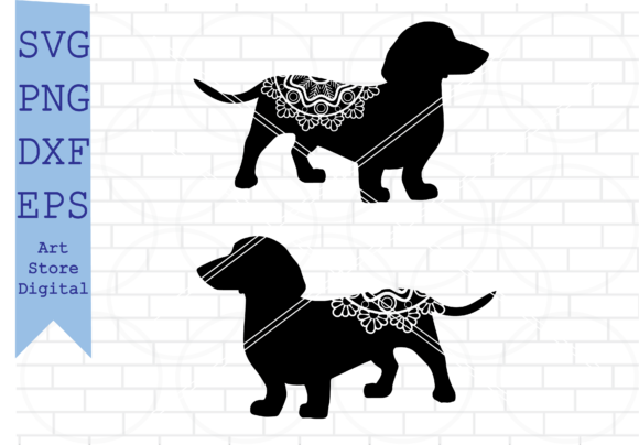 Dachshund Mandala Svg, Dachshund Svg