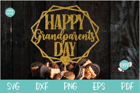 Happy Grandparents Day Cake Topper SVG