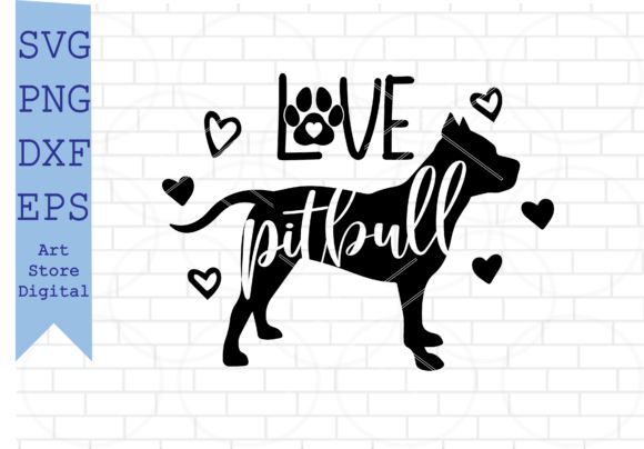 Love Pitbull Svg, American Pitbull Svg
