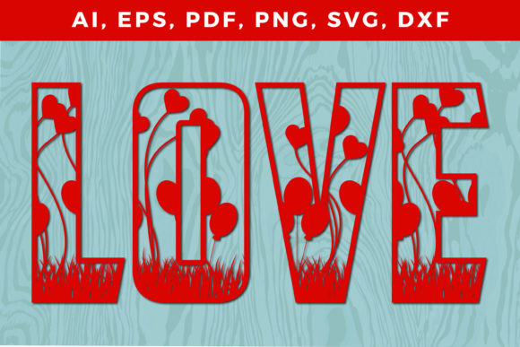 Valentine's Love Laser Cut SVG